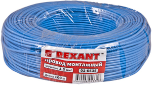 Провод монтажный (автомобильный) 1.5 мм² 100м синий (ПГВА) REXANT